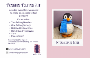 PREORDER: Penguin Needle Felting Kit (Shipping late December)