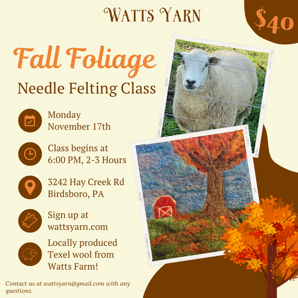 Fall Foliage Felting Class